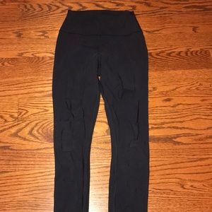 Alo yoga brand slashed black leggings xs